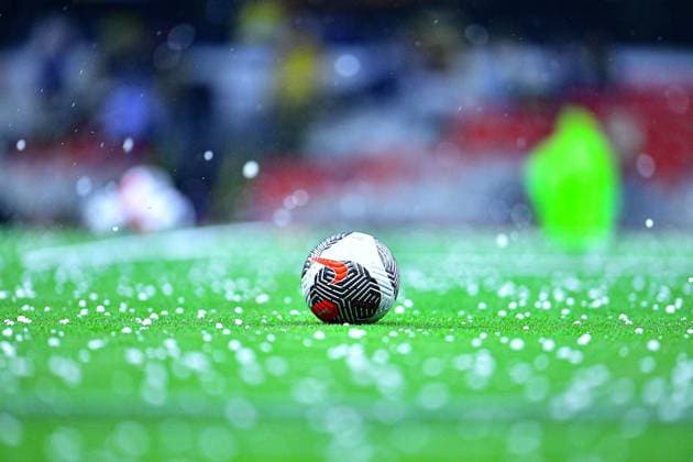 RECORD DATE NOT STATED Liga MX Femenil Clausura 2024 America vs Monterrey - Final Ida Detail of Ball Nike Hail (Granizo) during the final first leg match between America and Monterrey as part of the Torneo Clausura 2024 Liga MX Femenil at Azteca Stadium, on May 23, 2024 in Mexico City, Mexico. CIUDAD DE MEXICO CDMX MEXICO  Copyright: xAdrianxMaciasx 20240524201832_LMXF_C24_FI_AM_MTY_BALL2
