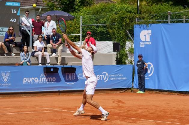 Schwaben Open ATP, Tennis Herren Challenger 2024; Augsburg, 25.05.2024 Michael Vrbensky (CZE, Tschechische Republik) im Doppel-Finale der Schwaben Open 2024 Schwaben Open 2024, ATP Challenger Tour, Anlage des TC Augsburg am 25.05.2024, Augsburg. Copyright: xBEAUTIFULxSPORTSx Pajonkx