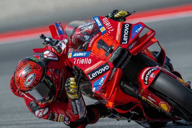 Bilder des Jahres 2024, Sport 05 Mai Sport Themen der Woche KW21 Sport Bilder des Tages MotoGP Gran Premi Monster Energy de Catalunya. Circuit de Barcelona-Catalunya in Barcelona, Spain. Practice2. Moto GP Barcelona, Spain. Circuit de Barcelona Catalunya. May 25, 2024 Practice 2. Moto GP Francesco Bagnaia (1) of Ducati Lenovo Team during the MotoGP Gran Premi Monster Energy de Catalunya.MotoGP 24-25-26 May 2024, at Circuit de Barcelona-Catalunya in Barcelona, Spain. Barcelona ESP Copyright: xS.xRosx