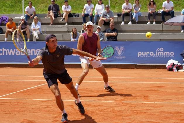 Schwaben Open ATP, Tennis Herren Challenger 2024; Augsburg, 25.05.2024 Jakob Schnaitter (GER, Deutschland) und Mark Wallner (GER, Deutschland) im Doppel-Finale der Schwaben Open 2024 Schwaben Open 2024, ATP Challenger Tour, Anlage des TC Augsburg am 25.05.2024, Augsburg. Copyright: xBEAUTIFULxSPORTSx Pajonkx