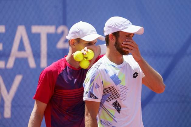 Schwaben Open ATP, Tennis Herren Challenger 2024; Augsburg, 25.05.2024 David Pichler (AUT, Österreich) und Michael Vrbensky (CZE, Tschechische Republik) im Doppel-Finale der Schwaben Open 2024 Schwaben Open 2024, ATP Challenger Tour, Anlage des TC Augsburg am 25.05.2024, Augsburg. Copyright: xBEAUTIFULxSPORTSx Pajonkx