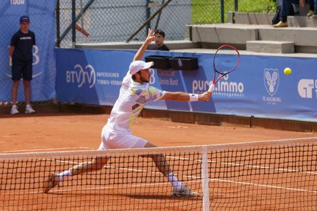 Schwaben Open ATP, Tennis Herren Challenger 2024; Augsburg, 25.05.2024 Michael Vrbensky (CZE, Tschechische Republik) im Doppel-Finale der Schwaben Open 2024 Schwaben Open 2024, ATP Challenger Tour, Anlage des TC Augsburg am 25.05.2024, Augsburg. Copyright: xBEAUTIFULxSPORTSx Pajonkx