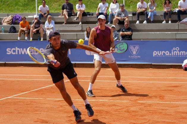 Schwaben Open ATP, Tennis Herren Challenger 2024; Augsburg, 25.05.2024 Jakob Schnaitter (GER, Deutschland) und Mark Wallner (GER, Deutschland) im Doppel-Finale der Schwaben Open 2024 Schwaben Open 2024, ATP Challenger Tour, Anlage des TC Augsburg am 25.05.2024, Augsburg. Copyright: xBEAUTIFULxSPORTSx Pajonkx