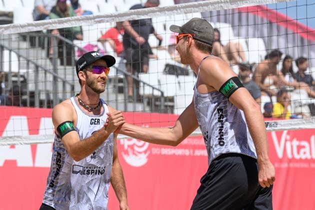Beach Pro Tour - Elite 16 Espinho, Portugal, 25.05.2024 Nils Ehlers (GER), Clemens Wickler (GER); Beach Pro Tour - Elite 16 Espinho, Espinho am 25.05.2024 Copyright: xBEAUTIFULxSPORTS PeterxWeberx