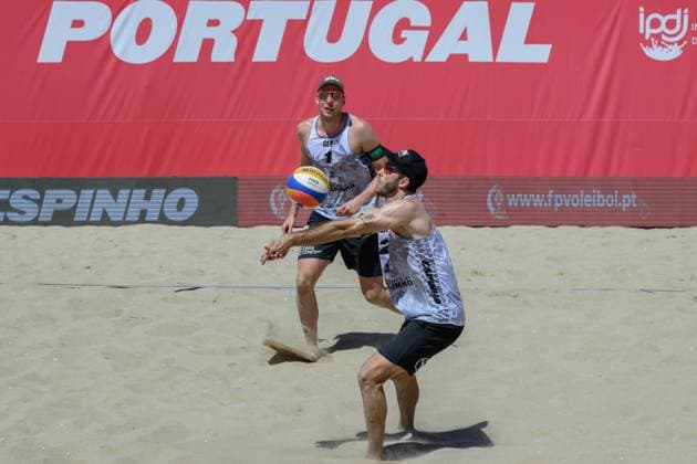 Beach Pro Tour - Elite 16 Espinho, Portugal, 25.05.2024 Clemens Wickler (GER), Nils Ehlers (GER); Beach Pro Tour - Elite 16 Espinho, Espinho am 25.05.2024 Copyright: xBEAUTIFULxSPORTS PeterxWeberx
