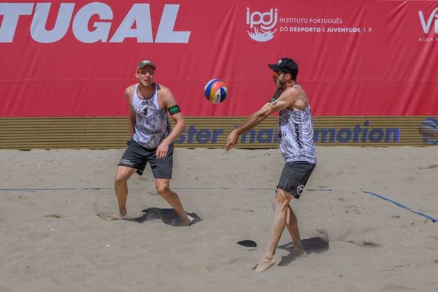 Beach Pro Tour - Elite 16 Espinho, Portugal, 25.05.2024 Clemens Wickler (GER), Nils Ehlers (GER); Beach Pro Tour - Elite 16 Espinho, Espinho am 25.05.2024 Copyright: xBEAUTIFULxSPORTS PeterxWeberx