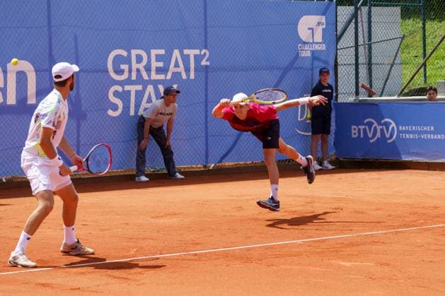 Schwaben Open ATP, Tennis Herren Challenger 2024; Augsburg, 25.05.2024 Michael Vrbensky (CZE, Tschechische Republik) und David Pichler (AUT, Österreich) im Doppel-Finale der Schwaben Open 2024 Schwaben Open 2024, ATP Challenger Tour, Anlage des TC Augsburg am 25.05.2024, Augsburg. Copyright: xBEAUTIFULxSPORTSx Pajonkx