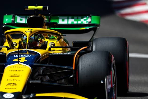Lando Norris of Great Britain and McLaren in Aktion, Qualifying, F1 Grand Prix of Monaco, Monaco am 25. May 2024 in Monte Carlo, Monaco. (Foto von Diogo Cardoso DeFodi Images) Lando Norris of Great Britain and McLaren in action, Qualifying, F1 Grand Prix of Monaco, Monaco on May 25, 2024 in Monte Carlo, Monaco. (Photo by Diogo Cardoso DeFodi Images) Defodi-645_f1mon20240525_0821