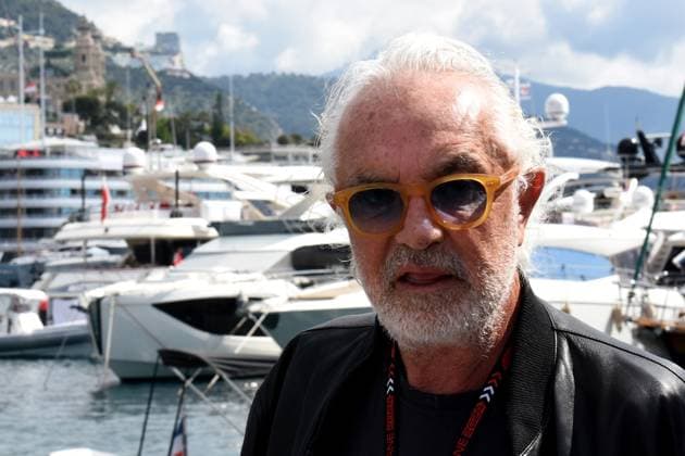 25.05.2024, xrarjax, Motorsport FIA Formel 1, Großer Preis von Monaco 2024 emspor, v.l. Ankunft Flavio Briatore Monte Carlo