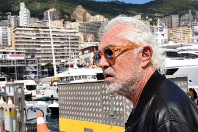 25.05.2024, xrarjax, Motorsport FIA Formel 1, Großer Preis von Monaco 2024 emspor, v.l. Ankunft Flavio Briatore Monte Carlo