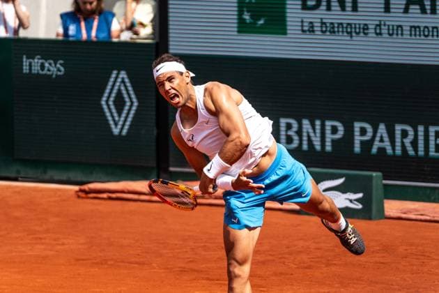 Roland Garros 2024 - Rafael Nadal At A Training Session - Paris Rafael NADAL of Spain during a training session of Roland-Garros 2024, ATP, Tennis Herren and WTA, Tennis Damen Grand Slam tennis tournament at Roland-Garros stadium in Paris, France, on May 25, 2024. Photo Alexis Jumeau ABACAPRESS.COM Paris France  Copyright: xJumeauxAlexis ABACAx