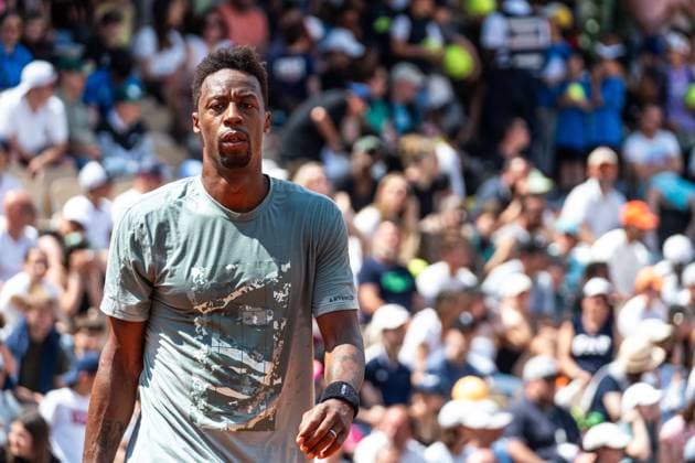Roland Garros 2024 - Gael Montfils - Constant Lestienne Training Session - Paris Gael Monfils during a training session of Roland-Garros 2024 against Constant Lestienne, ATP, Tennis Herren and WTA, Tennis Damen Grand Slam tennis tournament at Roland-Garros stadium in Paris, France, on May 25, 2024. Photo Alexis Jumeau ABACAPRESS.COM Paris France  Copyright: xJumeauxAlexis ABACAx