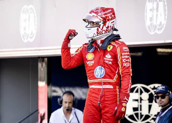MONACO - Charles Leclerc (Ferrari) reacts after achieving pole position during qualifying for the Monaco Grand Prix. ANP SEM VAN DER WAL xVIxANPxSportx xxANPxIVx 499541271 originalFilename: 499541271.jpg