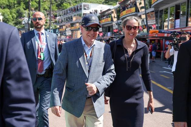 Fuerst von Monaco Albert II in der Boxengasse, Qualifying, Grosser Preis von Monaco, Motorsport, Herren, Formel 1, 25.05.2024 Monte Carlo Monaco MCO