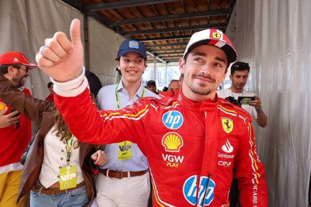 Sport Bilder des Tages Sieger des Qualifying, Pole Position, Charles Leclerc (Scuderia Ferrari HP), Qualifying, Grosser Preis von Monaco, Motorsport, Herren, Formel 1, 25.05.2024 Monte Carlo Monaco MCO
