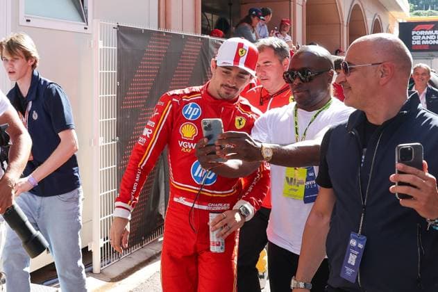 Sieger des Qualifying, Pole Position, Charles Leclerc (Scuderia Ferrari HP), Qualifying, Grosser Preis von Monaco, Motorsport, Herren, Formel 1, 25.05.2024 Monte Carlo Monaco MCO