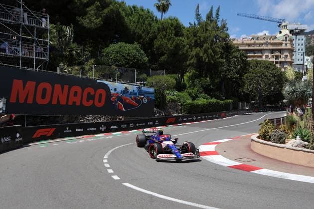 Yuki Tsunoda (Racing Bulls) on track during, Free Practice 3, F1 Gran Prix of Monaco, Monte-Carlo, May 25, 2024, Monaco, Monaco.