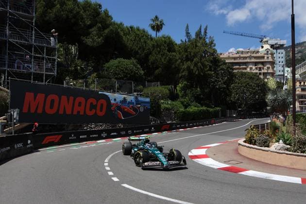 Fernando Alonso (Aston Martin) on track during, Free Practice 3, F1 Gran Prix of Monaco, Monte-Carlo, May 25, 2024, Monaco, Monaco.