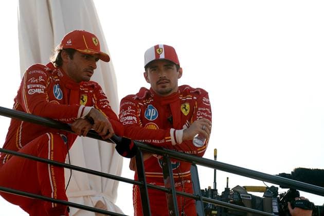 Formel 1 Grand Prix Monaco 2024 25.05.2024, Circuit de Monaco, Monte Carlo, Formel 1 Grand Prix Monaco 2024 ,im Bild Poleposition für Charles Leclerc (MCO), Scuderia Ferrari HP, 3.Startpaltz für Carlos Sainz Jr. (ESP), Scuderia Ferrari HP