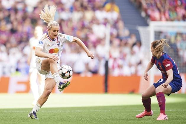 of Olympique Lyonnais during the UEFA Women s Champions League 2023 24 Final match between FC Barcelona, Barca and Olympique Lyonnais at San Mames Stadium on May 25, 2024 in Bilbao, Spain. (Photo by: LGM) FOOTBALL FEMININ : FC Barcelone vs Olympique Lyonnais - UEFA Ligue des Champions UWCL - Finale - 25 05 2024 LGM Panoramic 