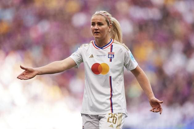 of Olympique Lyonnais during the UEFA Women s Champions League 2023 24 Final match between FC Barcelona, Barca and Olympique Lyonnais at San Mames Stadium on May 25, 2024 in Bilbao, Spain. (Photo by: LGM) FOOTBALL FEMININ : FC Barcelone vs Olympique Lyonnais - UEFA Ligue des Champions UWCL - Finale - 25 05 2024 LGM Panoramic 