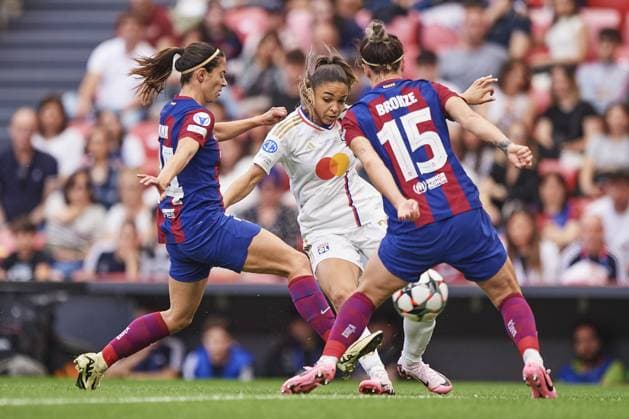 of Olympique Lyonnais during the UEFA Women s Champions League 2023 24 Final match between FC Barcelona, Barca and Olympique Lyonnais at San Mames Stadium on May 25, 2024 in Bilbao, Spain. (Photo by: LGM) FOOTBALL FEMININ : FC Barcelone vs Olympique Lyonnais - UEFA Ligue des Champions UWCL - Finale - 25 05 2024 LGM Panoramic 