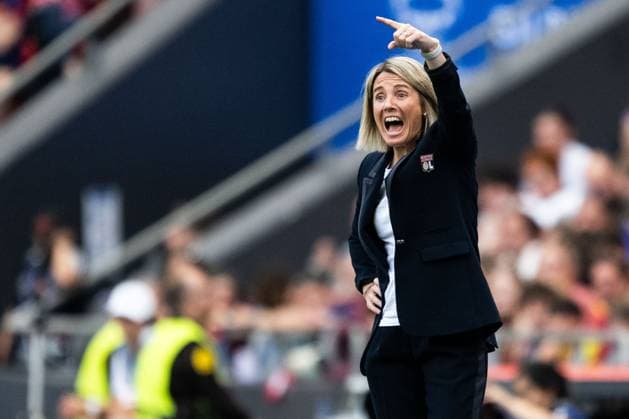 240525 Head coach Sonia Bompastor of Lyon during the UEFA Women s Champions League final between Barcelona and Lyon on May 25, 2024 in Bilbao. Photo: Ludvig Thunman BILDBYRAN kod LT LT0620 fotboll football soccer fotball champions league barcelona lyon dam bbeng final champions league final final 2024 Copyright: LUDVIGxTHUNMAN BB240525LT051