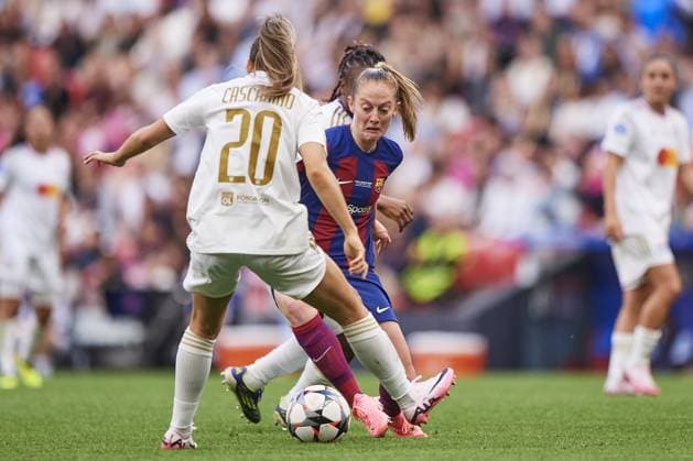 of Olympique Lyonnais during the UEFA Women s Champions League 2023 24 Final match between FC Barcelona, Barca and Olympique Lyonnais at San Mames Stadium on May 25, 2024 in Bilbao, Spain. (Photo by: LGM) FOOTBALL FEMININ : FC Barcelone vs Olympique Lyonnais - UEFA Ligue des Champions UWCL - Finale - 25 05 2024 LGM Panoramic 