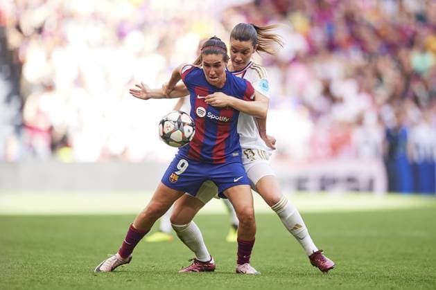 of Olympique Lyonnais during the UEFA Women s Champions League 2023 24 Final match between FC Barcelona, Barca and Olympique Lyonnais at San Mames Stadium on May 25, 2024 in Bilbao, Spain. (Photo by: LGM) FOOTBALL FEMININ : FC Barcelone vs Olympique Lyonnais - UEFA Ligue des Champions UWCL - Finale - 25 05 2024 LGM Panoramic 