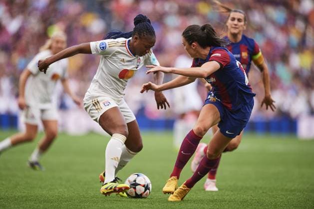of Olympique Lyonnais during the UEFA Women s Champions League 2023 24 Final match between FC Barcelona, Barca and Olympique Lyonnais at San Mames Stadium on May 25, 2024 in Bilbao, Spain. (Photo by: LGM) FOOTBALL FEMININ : FC Barcelone vs Olympique Lyonnais - UEFA Ligue des Champions UWCL - Finale - 25 05 2024 LGM Panoramic 