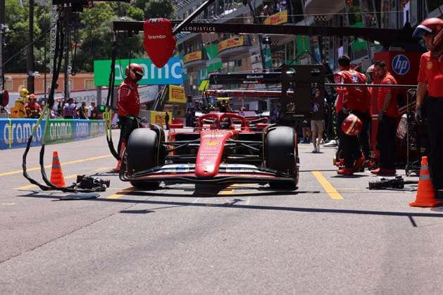 55Carlos Sainz (Scuderia Ferrari HP, 55), FP3, Freies Training 3, MCO, Monaco, Formel 1 Weltmeisterschaft, Monaco Grand Prix, 24.05.2024 ITA, Formel 1 Weltmeisterschaft, Monaco Grand Prix, 24.05.2024 Monaco Copyright: xEibner-Pressefoto AnnikaxGrafx EP_AGF