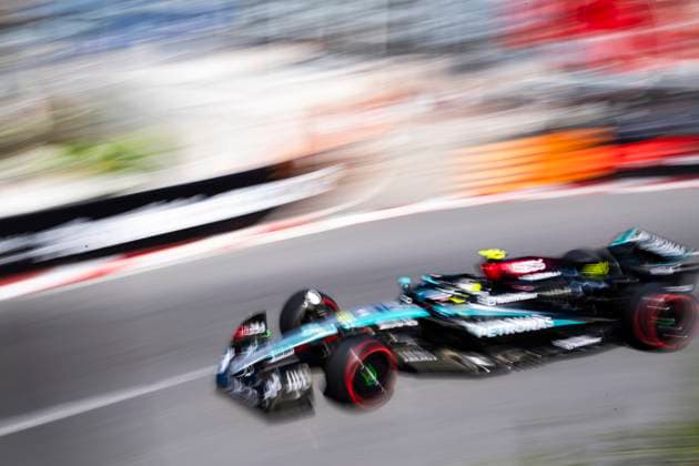 May 25, 2024, Monte-Carlo, Monaco: LEWIS HAMILTON (GBR) of Mercedes-AMG 44 racing on Qualifying Day of the Formula 1 2024 Monaco Grand Prix. Charles Leclerc qualified on Pole position while Max Verstappen dropped to 6th place. GEORGE RUSSELL (GBR) of Mercedes-AMG 63 racing on Qualifying Day of the Formula 1 2024 Monaco Grand Prix. Charles Leclerc qualified on Pole position while Max Verstappen dropped to 6th place. Monte-Carlo Monaco - ZUMAb177 20240525_aap_b177_018 Copyright: xTaidghxBarronx