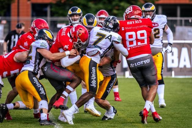 GFL German Football League; Potsdam Royals - Berlin Adler GFL German Football League; Potsdam Royals - Berlin Adler Copyright: xBEAUTIFULxSPORTS NicolxMarschallx