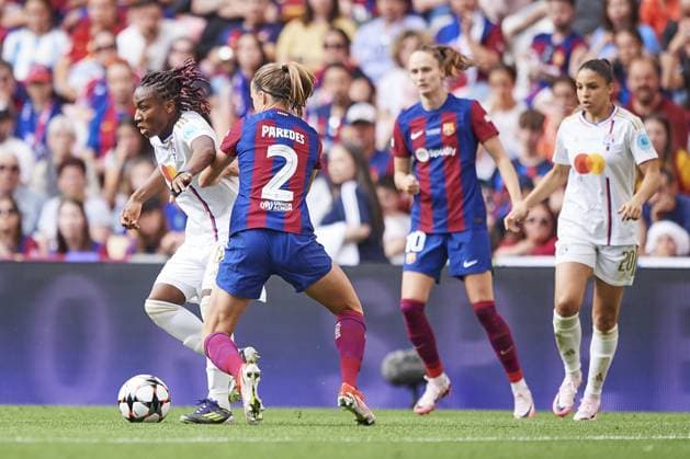 of Olympique Lyonnais during the UEFA Women s Champions League 2023 24 Final match between FC Barcelona, Barca and Olympique Lyonnais at San Mames Stadium on May 25, 2024 in Bilbao, Spain. (Photo by: LGM) FOOTBALL FEMININ : FC Barcelone vs Olympique Lyonnais - UEFA Ligue des Champions UWCL - Finale - 25 05 2024 LGM Panoramic 