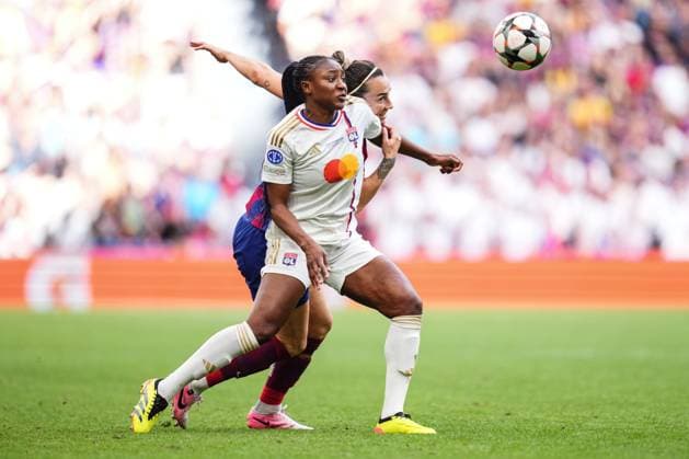 ESP: FC Barcelona, Barca v Olympique Lyonnais. UEFA Women™s Champions League. Final Luzi Bronze of FC Barcelona and Kadidiatou Diani of Olympique Lyonnais during the UEFA Women™s Champions League Final match between FC Barcelona and Olympique Lyonnais played at San Mames Stadium on May 25, 2024 in Bilbao Spain. kpng Copyright: xBaguxBlancox xPRESSINPHOTOx PS_240525_029