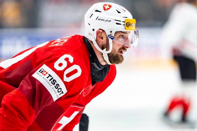 PRAGUE, CZECH REPUBLIC - MAY 25: Tristan Scherwey of Switzerland during the 2024 IIHF Ice hockey, Eishockey World Championship, WM, Weltmeisterschaft Czechia Semifinal match between Canada and Switzerland at Prague Arena on May 25, 2024 in Prague, Czech Republic. Prague Prague Arena Czech Republic Copyright: xJustPictures.ch JarixPestelaccix jp-en-EuSpIm-JP4_JAR_Canada_Switzerland_25May_2024201