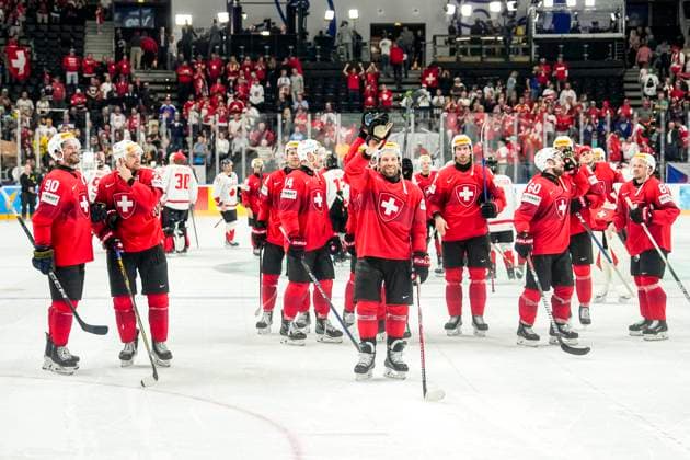 PRAGUE, CZECH REPUBLIC - MAY 25: Switzerland win and go to the gold medal game during the 2024 IIHF Ice hockey, Eishockey World Championship, WM, Weltmeisterschaft Czechia Semifinal match between Canada and Switzerland at Prague Arena on May 25, 2024 in Prague, Czech Republic. Prague Prague Arena Czech Republic Copyright: xJustPictures.ch JarixPestelaccix jp-en-EuSpIm-JP4_JAR_Canada_Switzerland_25May_2024329