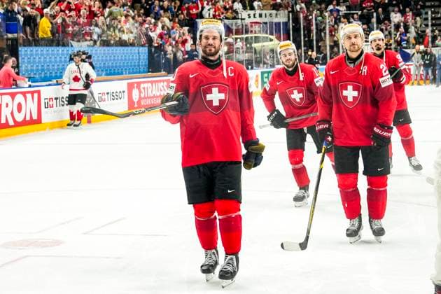 PRAGUE, CZECH REPUBLIC - MAY 25:Roman Josi of Switzerland go thanks the fans for their support after the 2024 IIHF Ice hockey, Eishockey World Championship, WM, Weltmeisterschaft Czechia Semifinal match between Canada and Switzerland at Prague Arena on May 25, 2024 in Prague, Czech Republic. Prague Prague Arena Czech Republic Copyright: xJustPictures.ch JarixPestelaccix jp-en-EuSpIm-JP4_JAR_Canada_Switzerland_25May_2024332