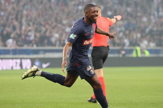But et joie de Ousmane DEMBELE (PSG) lors du match Olympique Lyonnais vs Paris Saint-Germain, Finale Coupe de France, Decathlon Arena stade Pierre Mauroy, le 25 mai 2024 FOOTBALL : Olympique Lyonnais vs Paris Saint-Germain - Finale Coupe de France 25 05 2024 LaurentSanson Panoramic 