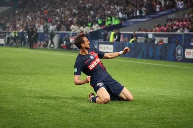 But et joie de Fabian RUIZ (PSG) lors du match Olympique Lyonnais vs Paris Saint-Germain, Finale Coupe de France, Decathlon Arena stade Pierre Mauroy, le 25 mai 2024 FOOTBALL : Olympique Lyonnais vs Paris Saint-Germain - Finale Coupe de France 25 05 2024 LaurentSanson Panoramic 