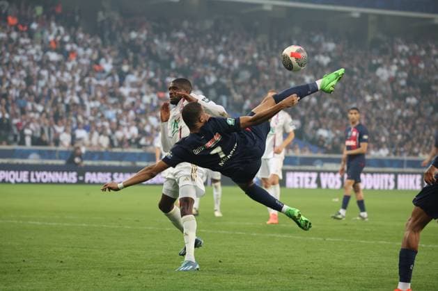 Kylian MBAPPE (PSG) lors du match Olympique Lyonnais vs Paris Saint-Germain, Finale Coupe de France, Decathlon Arena stade Pierre Mauroy, le 25 mai 2024 FOOTBALL : Olympique Lyonnais vs Paris Saint-Germain - Finale Coupe de France 25 05 2024 LaurentSanson Panoramic 