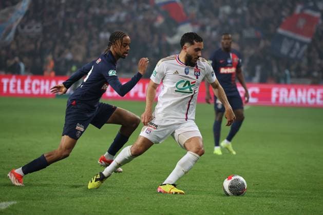 Rayan CHERKI (Lyon) lors du match Olympique Lyonnais vs Paris Saint-Germain, Finale Coupe de France, Decathlon Arena stade Pierre Mauroy, le 25 mai 2024 FOOTBALL : Olympique Lyonnais vs Paris Saint-Germain - Finale Coupe de France 25 05 2024 LaurentSanson Panoramic 