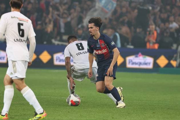 VITINHA (PSG) lors du match Olympique Lyonnais vs Paris Saint-Germain, Finale Coupe de France, Decathlon Arena stade Pierre Mauroy, le 25 mai 2024 FOOTBALL : Olympique Lyonnais vs Paris Saint-Germain - Finale Coupe de France 25 05 2024 LaurentSanson Panoramic 