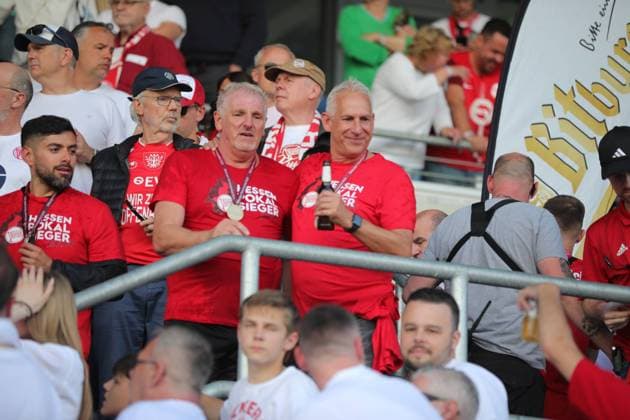 25.05.2024 xmgoodx Frankfurt am Main, PSD Bank Arena- Finaltag der Amateure - Bitburger-Hessenpokal Finale 2024 LOTTO Hessenligist Türk Gücü Friedberg gegen Regionalligist Kickers Offenbach Kickers Offenbach gewinnt den Hessenpokal da fällt ein Stein vom Herzen bei Trainer OFC Christian Neidhart und Co-Trainer Jouke Faber