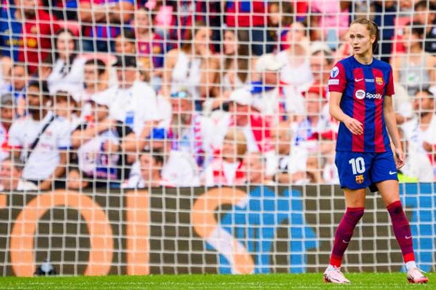 240525 Caroline Graham Hansen of Barcelona during the UEFA Women s Champions League final between Barcelona and Lyon on May 25, 2024 in Bilbao. Photo: Ludvig Thunman BILDBYRAN kod LT LT0620 fotboll football soccer fotball champions league barcelona lyon dam bbeng final champions league final final 2024 Copyright: LUDVIGxTHUNMAN BB240525LT253