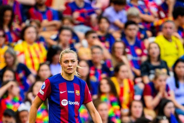 240525 Fridolina Rolfö of Barcelona during the UEFA Women s Champions League final between Barcelona and Lyon on May 25, 2024 in Bilbao. Photo: Ludvig Thunman BILDBYRAN kod LT LT0620 fotboll football soccer fotball champions league barcelona lyon dam bbeng final champions league final final 2024 Copyright: LUDVIGxTHUNMAN BB240525LT265