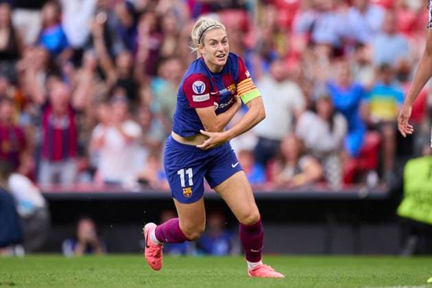 FC Barcelona, Barca v Olympique Lyonnais - UEFA Women«s Champions League Final 2024 Alexia Putellas of FC Barcelona celebrates after scoring goal during the UEFA Women s Champions League 2023 24 Final match between FC Barcelona and Olympique Lyonnais at San Mames on May 25, 2024, in Bilbao, Spain. Bilbao San Mames Basque Country Spain RL_FCBFvOLYF_00325 Copyright: xRicardoxLarreinax