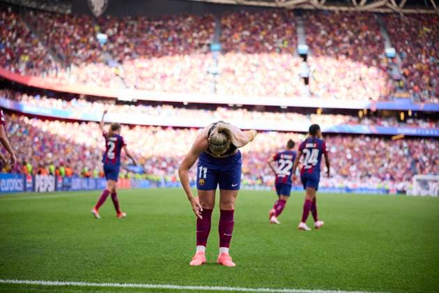 FC Barcelona, Barca v Olympique Lyonnais - UEFA Women«s Champions League Final 2024 Alexia Putellas of FC Barcelona celebrates after scoring goal during the UEFA Women s Champions League 2023 24 Final match between FC Barcelona and Olympique Lyonnais at San Mames on May 25, 2024, in Bilbao, Spain. Bilbao San Mames Basque Country Spain RL_FCBFvOLYF_00336 Copyright: xRicardoxLarreinax