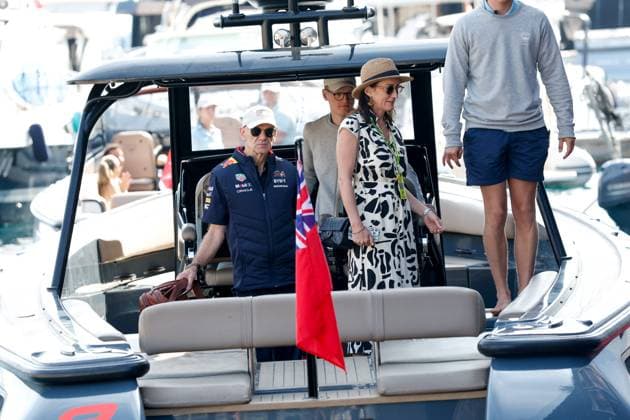 Adrian Newey (GBR, Oracle Red Bull Racing) and his wife Amanda Smerczak, F1 Grand Prix of Monaco at Circuit de Monaco on May 26, 2024 in Monte-Carlo, Monaco. (Photo by HOCH ZWEI) Monte-Carlo Monaco
