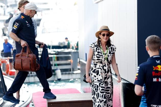 Adrian Newey (GBR, Oracle Red Bull Racing) and his wife Amanda Smerczak, F1 Grand Prix of Monaco at Circuit de Monaco on May 26, 2024 in Monte-Carlo, Monaco. (Photo by HOCH ZWEI) Monte-Carlo Monaco